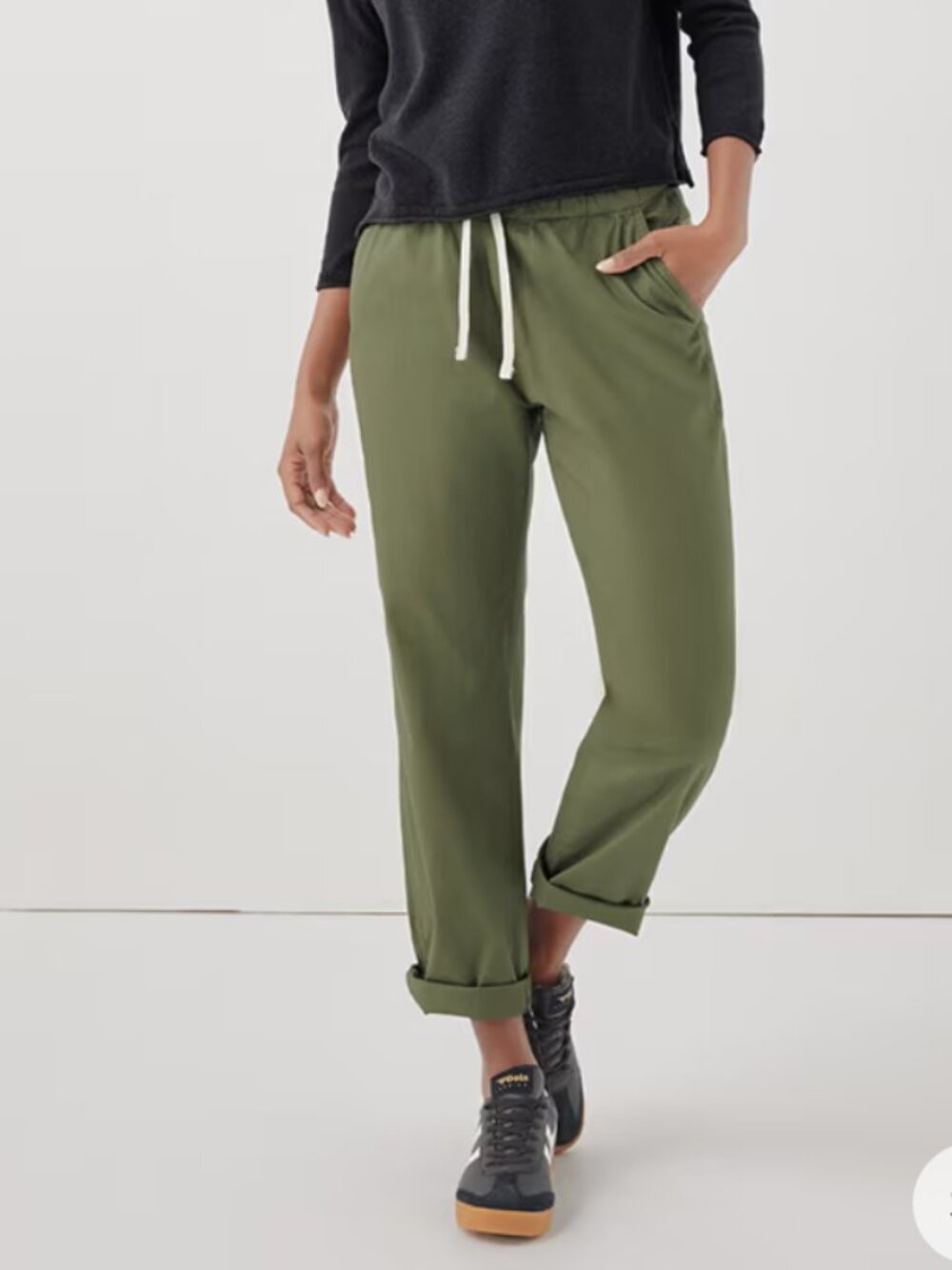 Pact Women's Daily Twill Pant, S, Olivine